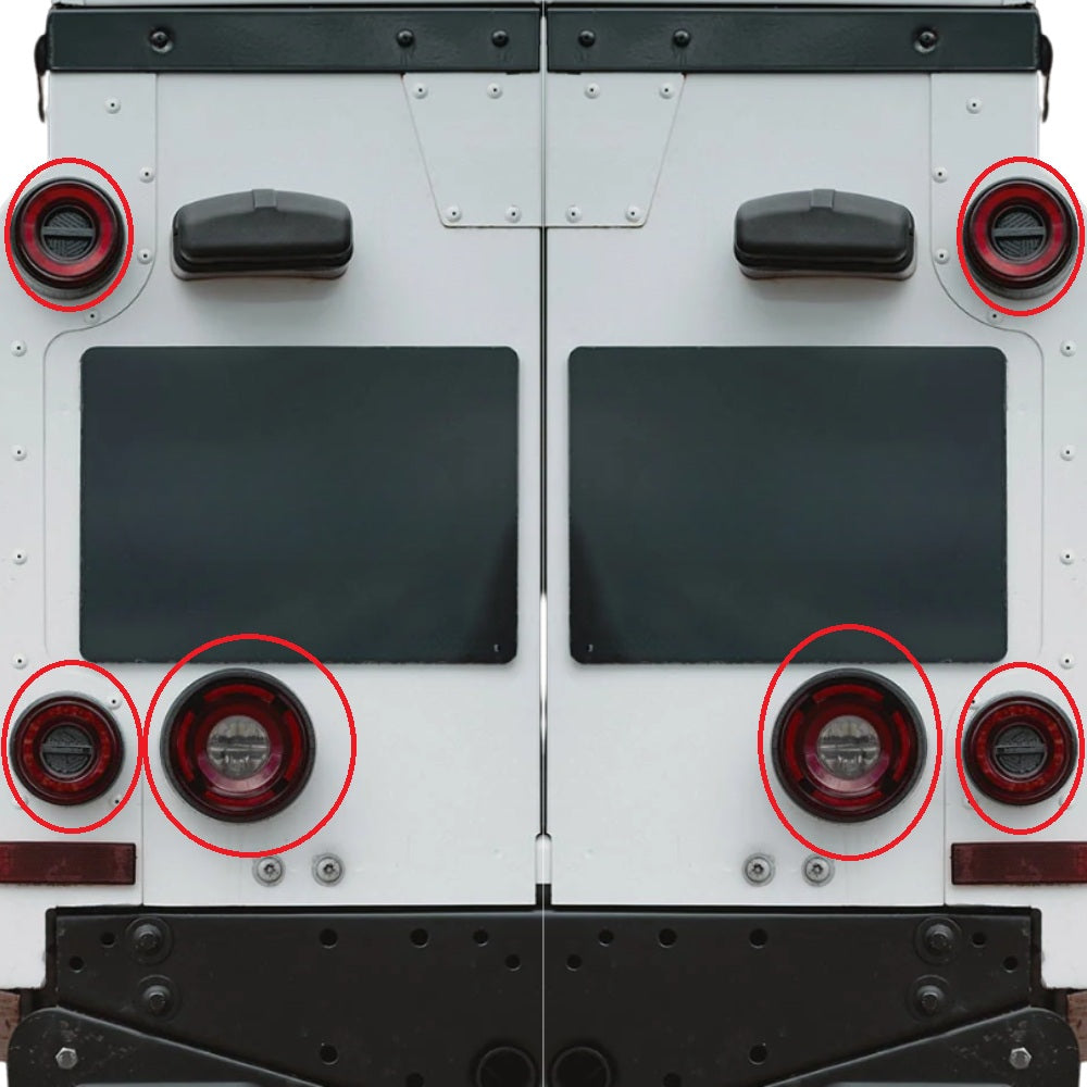 GL-2 LED Rear Taillight Kit - 3 Units per side (7 functions) - Clear Lens - GLOHH
