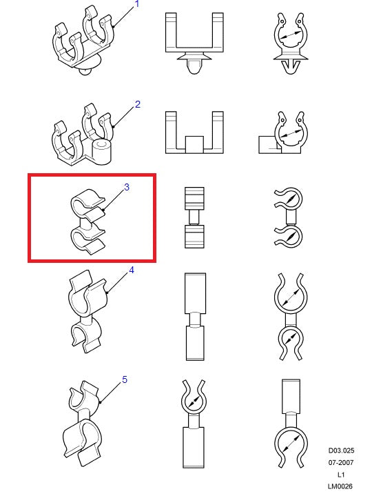 Twin swivel clip 10mm x 10mm fuel pipe