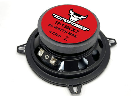 Set of Two Speakers - 5"/130mm - 80W Max - 50W RMS - Universal - TORO POWER