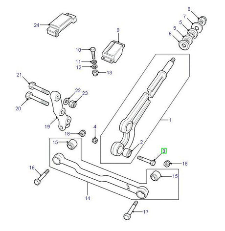 Screw - Radial arm - M16x100mm  - ALLMAKES