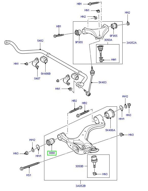 Bush - front suspension arm