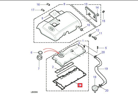 Gasket camshaft cover - EUROSPARE