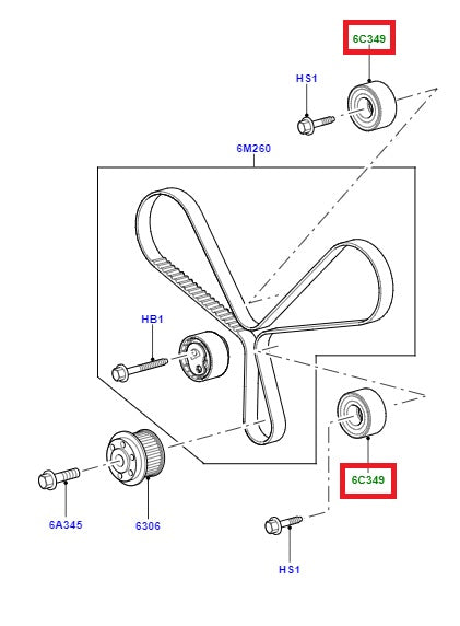 Timing idler pulley - FEBEST