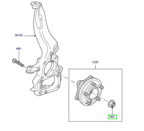 Wheel Hub NUT - M24 x 15 mm.