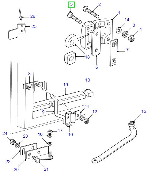 Lower Hinge Bolt