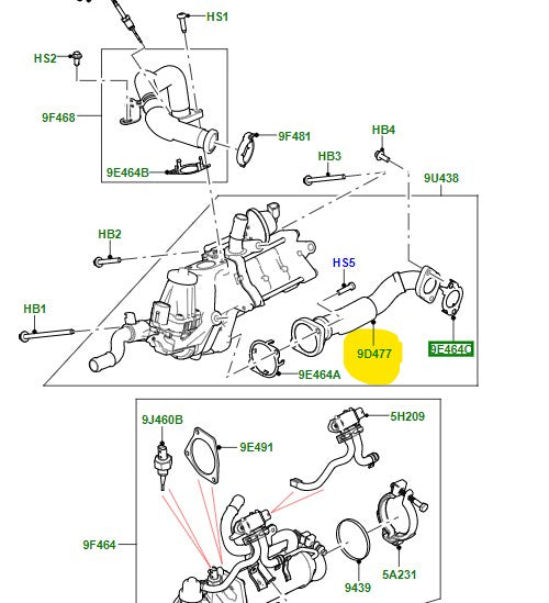 Right EGR Hose