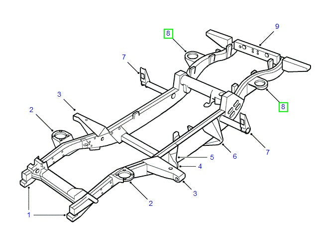 Rear Spring Upper Seat Suitable For Defender & Puma 110 130 Vehicles Weld-On Chassis Repair Section Fits Either Side