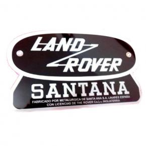 Badge "LAND ROVER SANTANA"