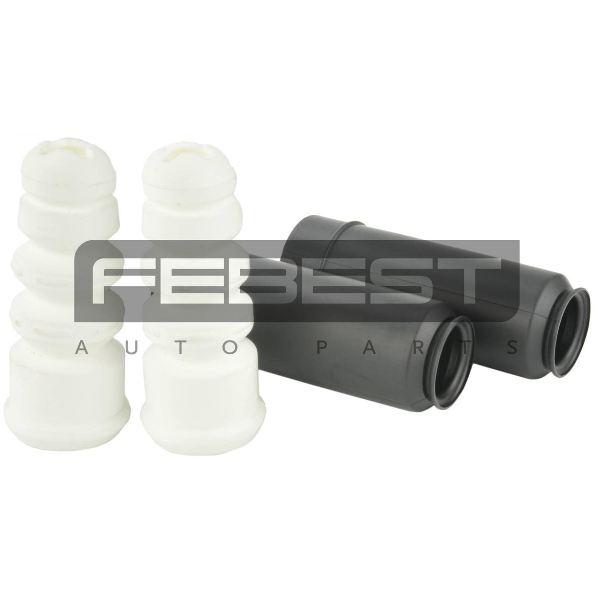 Boot with jounce bumper rear shock absorber kit