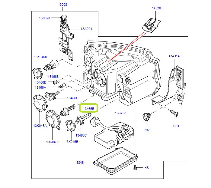 Xenon HID Low Beam Bulb