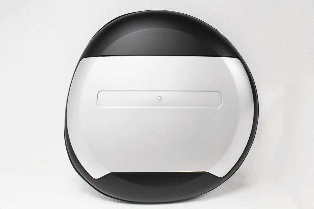 Spare Wheel Cover - Semi-rigid - Black and Matte Silver - ALLMAKES