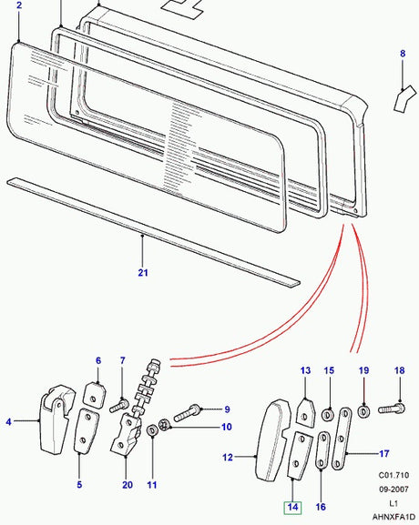 Gasket Bottom Hinge Blank