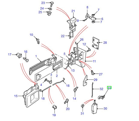 Connection Clip - Lock to Actuator - Pack of 10 units - GENUINE LAND ROVER