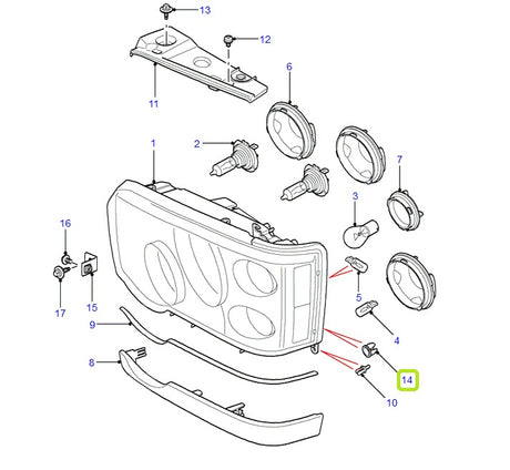 Headlight Fixing Clip