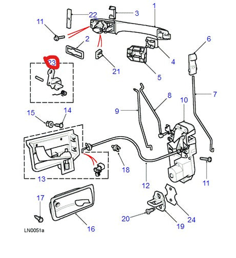 Locking Mechanism Right - Original Land Rover