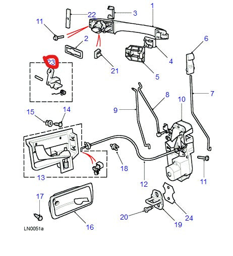 Locking Mechanism Right - Original Land Rover