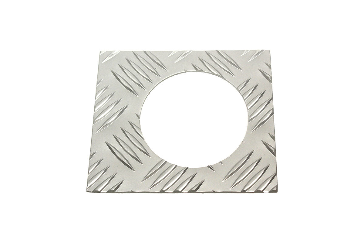 3mm Fuel Filler Surround Chequer Plate - Silver - TD5 on