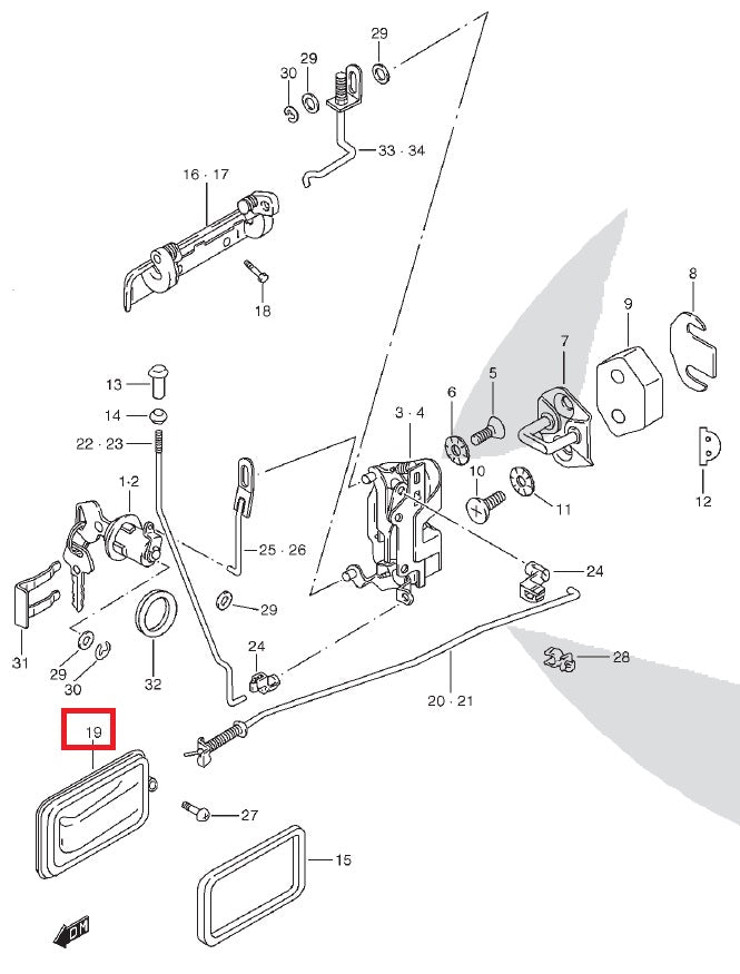 Interior Opening Handle