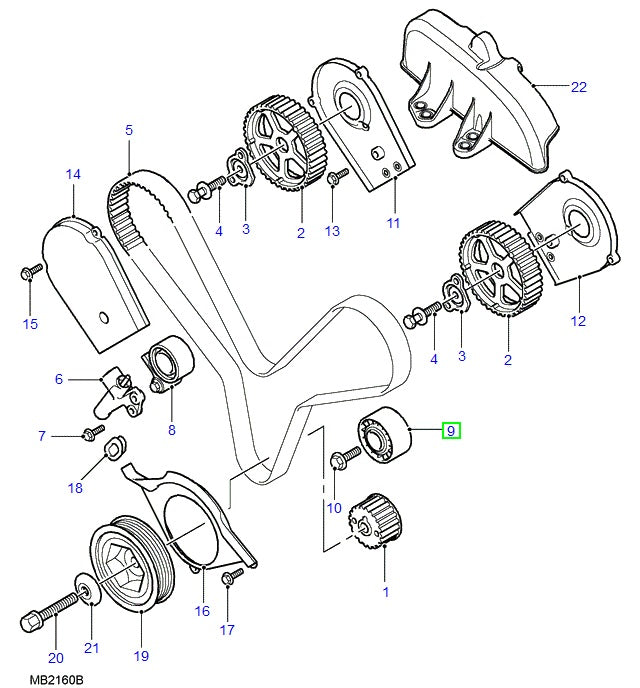 Idler Timing Belt - Automatic Transmission - 2.5 V6 PETROL - F1