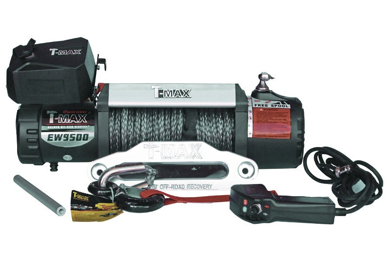 T-MAX X-Power HEW-9500 winch 12V 4305Kg synthetic rope