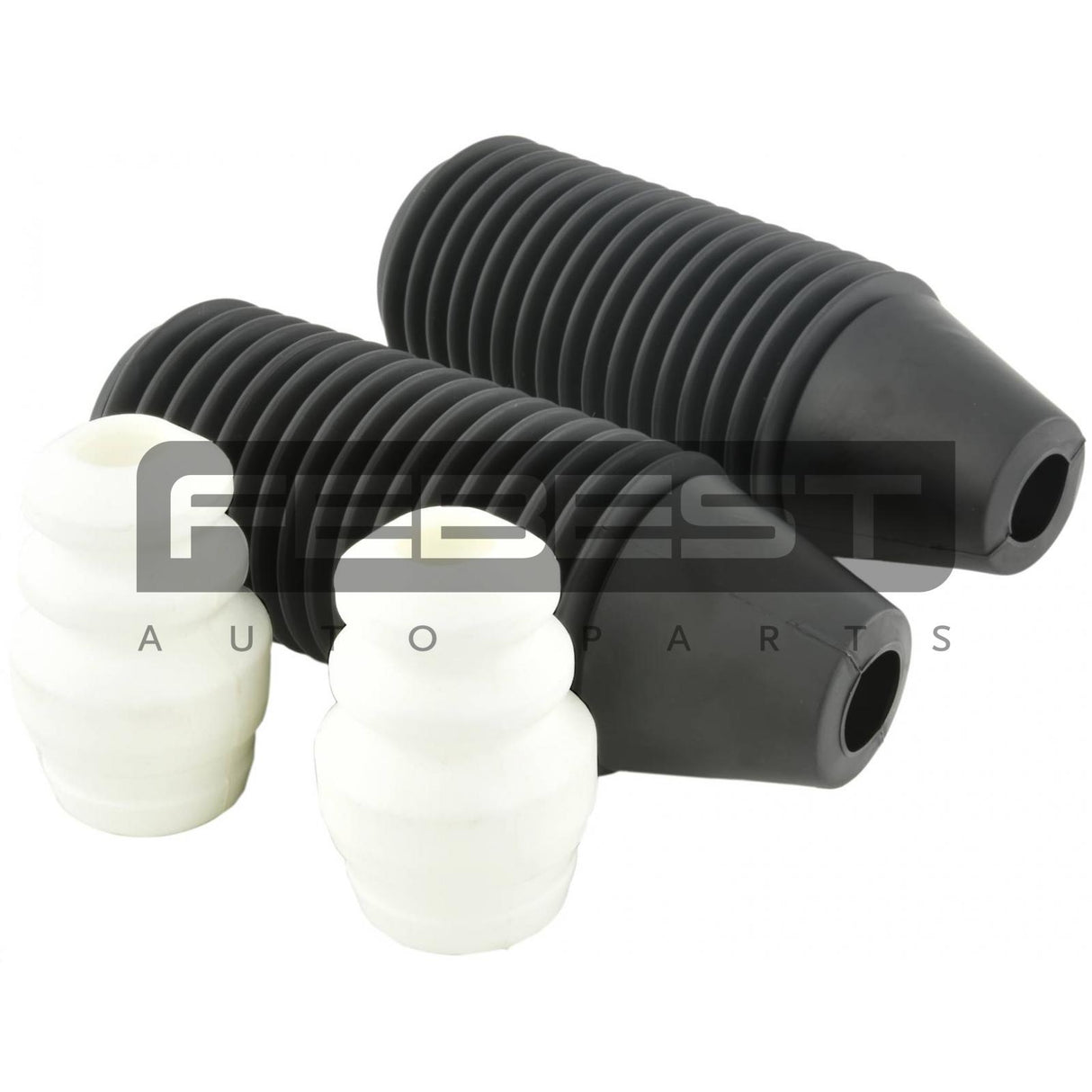 Boot with jounce bumper rear shock absorber kit