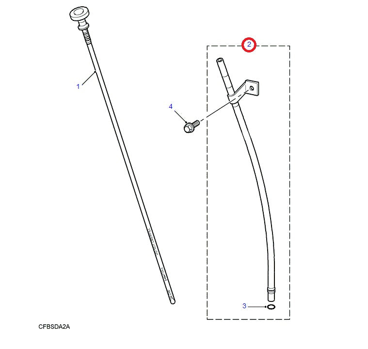 Oil Level Dipstick Tube Assembly