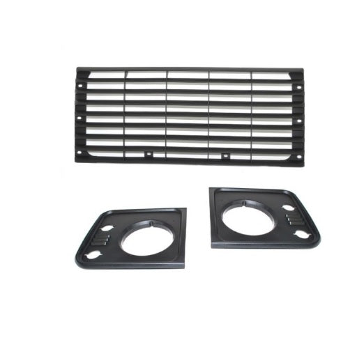 Front Grille and Headlight Surround Kit - Black Plastic