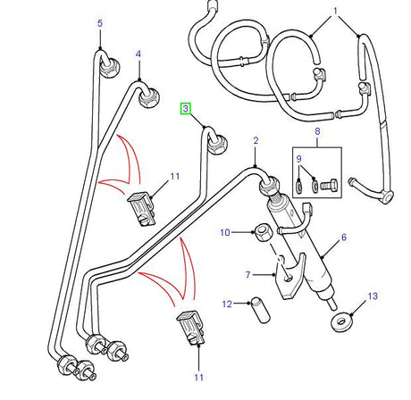 Pipe Fuel Injection No2 Cyl