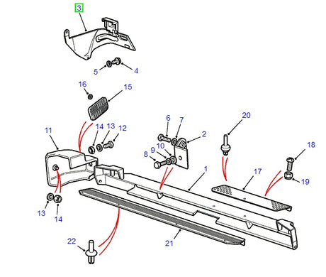 Bracket - bumper mount - right hand