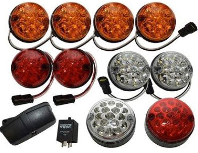 Complete LED Light Kit - Colored - Includes Reverse + Fog + License Plate + Relay