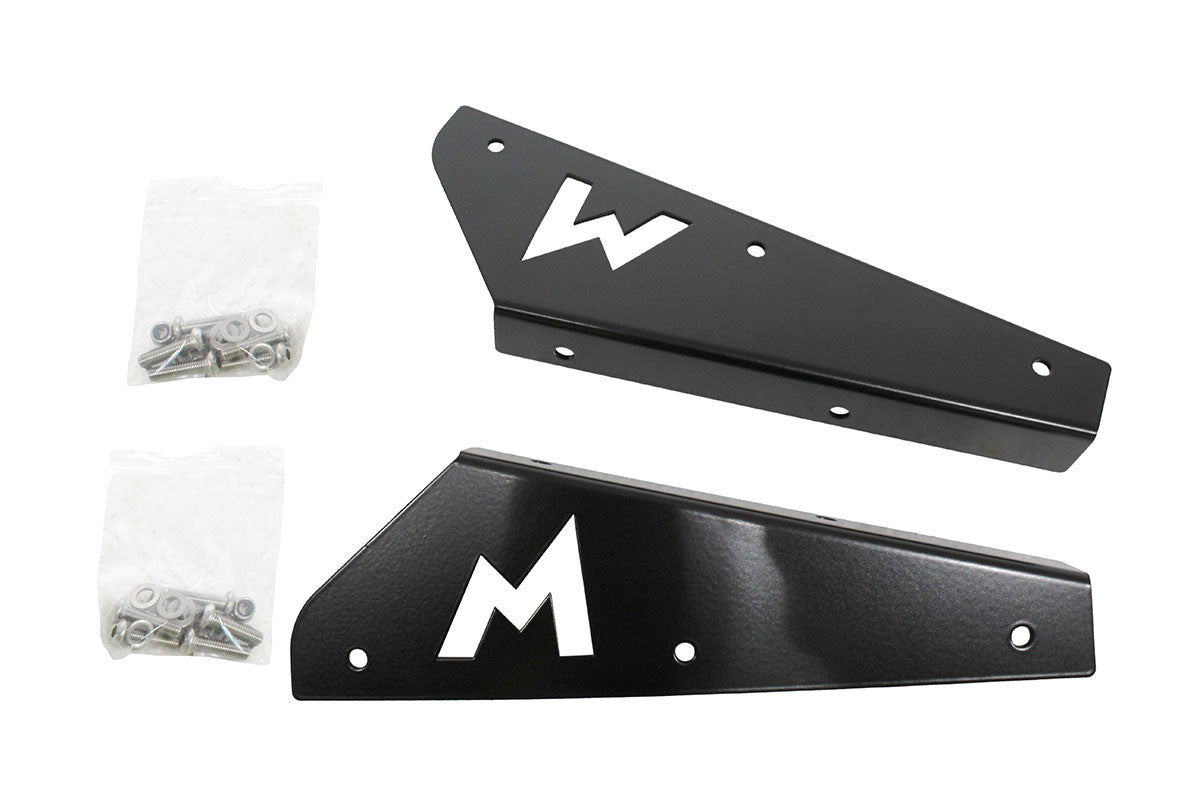 Terrafirma stainless steel mudflap brackets front black 90/110/130 (pair)