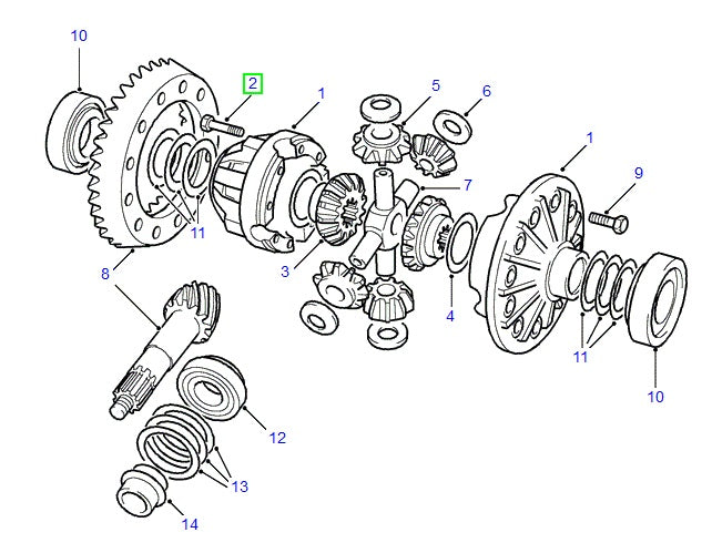 Bolt - differential case - hex. hd