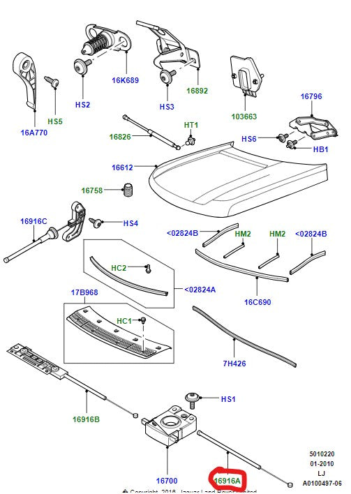 Hood Opening Cable - Central