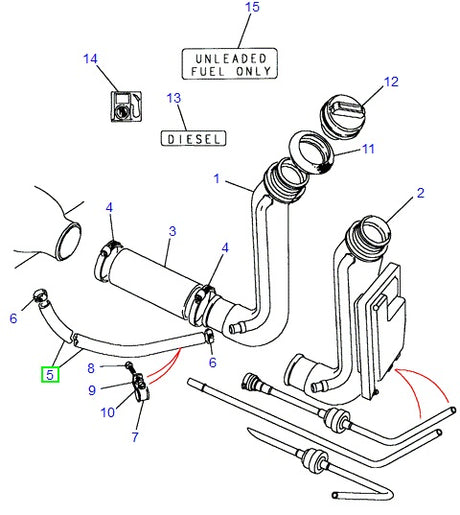 Tube - breather - d1 - rrc