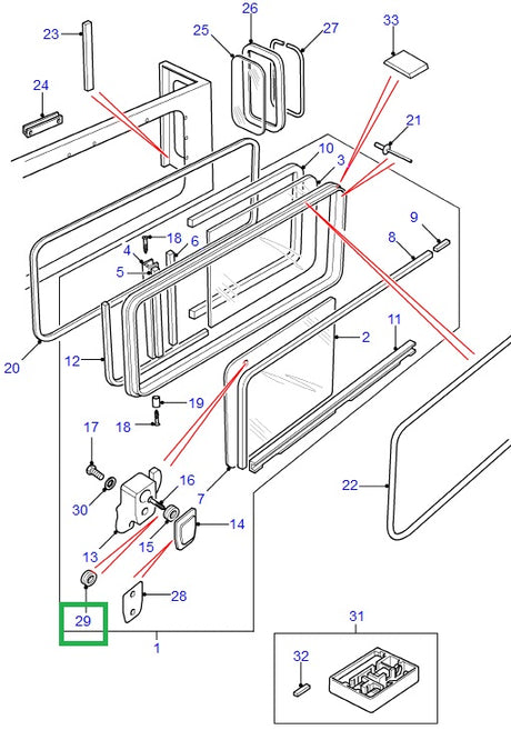 Casquillo Cierre Ventana Lateral