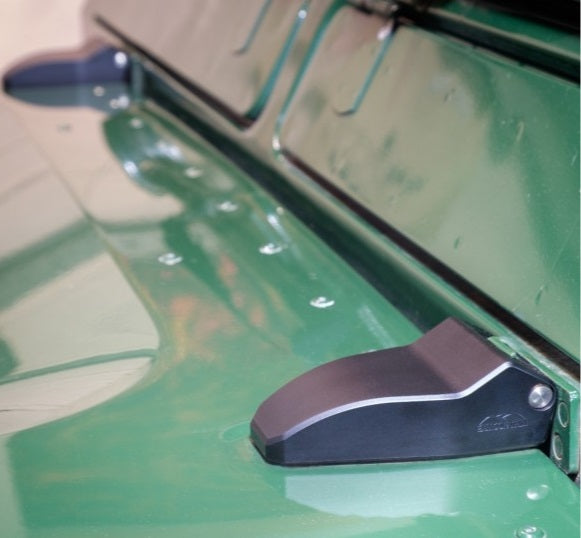 Aluminum Hinges Kit - for Bonnet - Black - EXMOOR TRIM