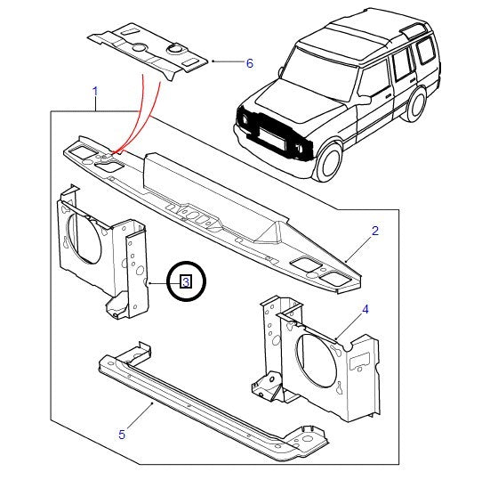 Right Headlight Support Plate - ORIGINAL LAND ROVER