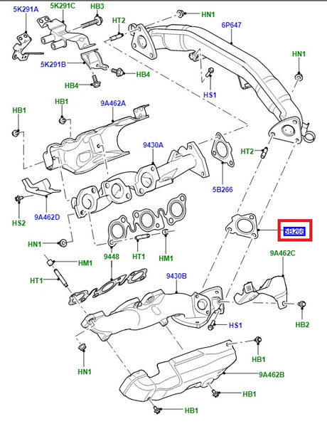 Gasket - exhaust manifold