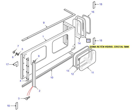 Seal Rear Quarter - 5mm.