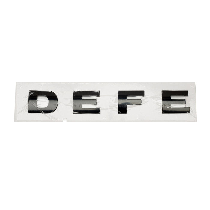 Decal - name plate - black - "defe"