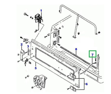 Door - tail gate stay