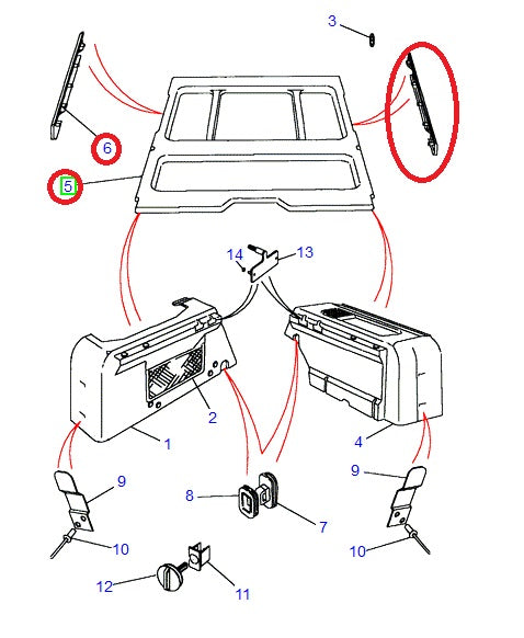 Rear Storage Kit - 3 Pieces