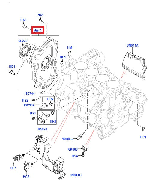 Cover - cylinder front