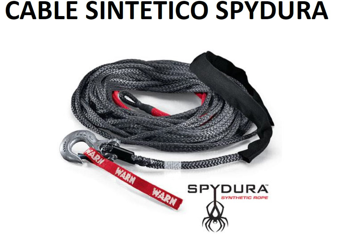 Synthetic Rope With Hook WARN Spydura 9.5 mm x 30 mts