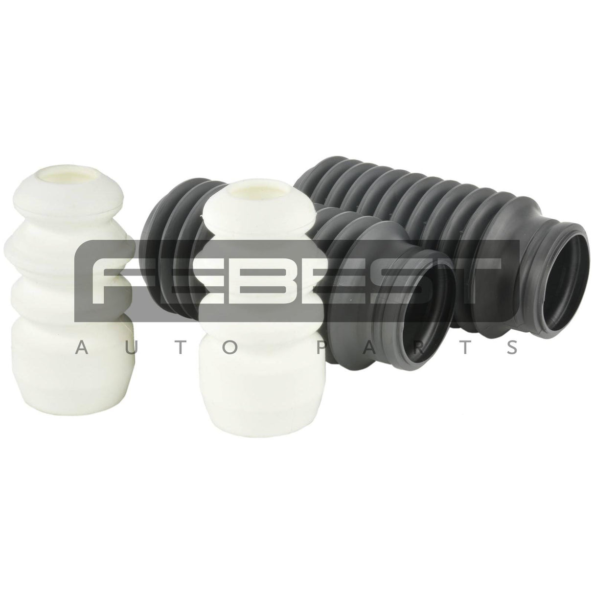 Boot with jounce bumper rear shock absorber kit