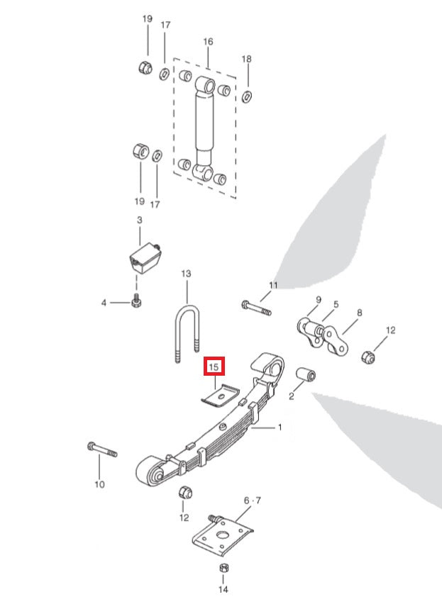 Front Leaf Spring Support Plate