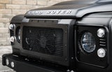 Defender military headlight covers with mesh - stainless steel - by chelsea truck company