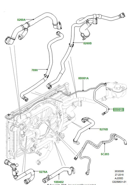 Hose - Overflow - GENUINE LAND ROVER