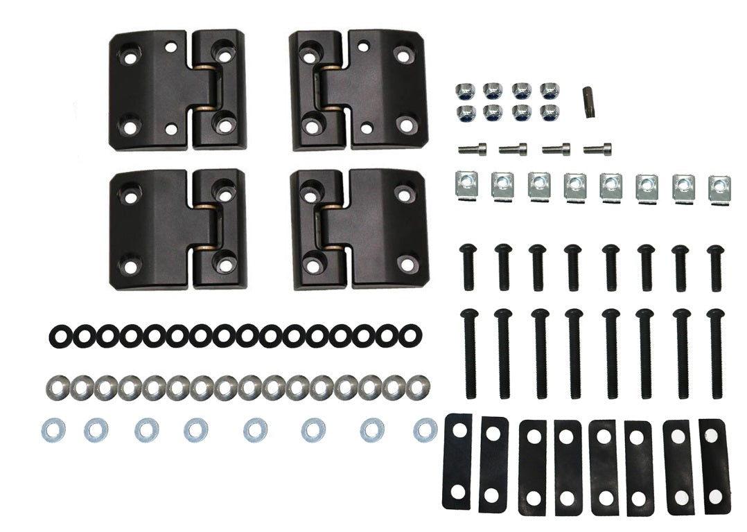 Black Defender Billet Aluminium Door Hinges