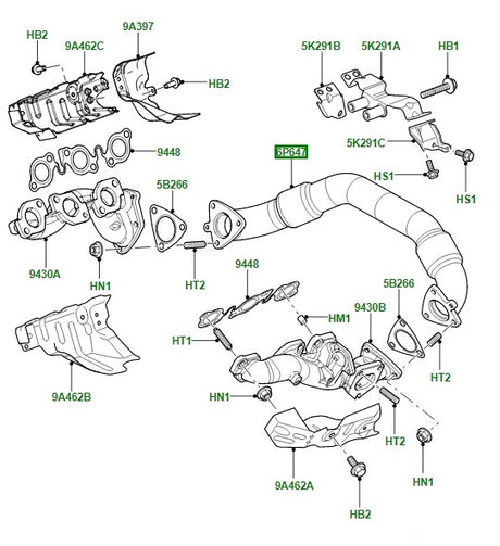 Pipe - manifold - td6 2.7 diesel - d3/d4/rrs 05-09